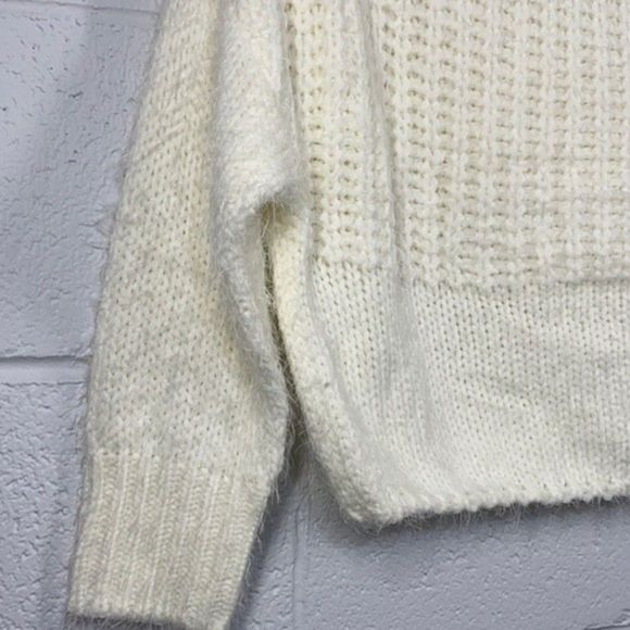 Cream slightly cropped off shoulder sweater - Picture 6 of 6